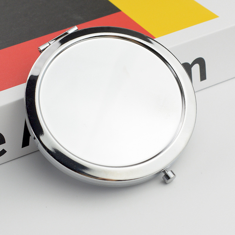 金属镜底 化妆镜 镜子底胚 双面折叠小镜子滴胶公司logo图详情14