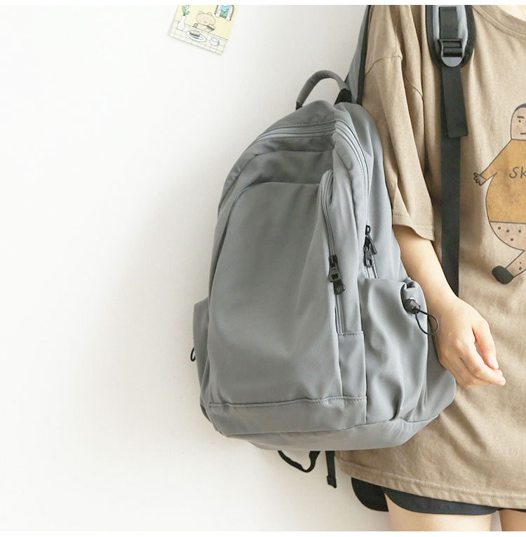 双肩包男日系百搭大容量大学生背包轻便简约初中高中生上课书包女详情7