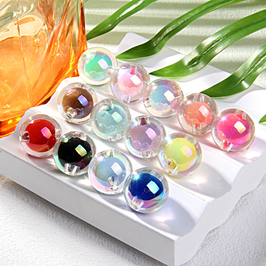 卡16七彩电镀珠中珠手绘珠素材diy手链车挂串珠散珠珠子厂家批发详情14