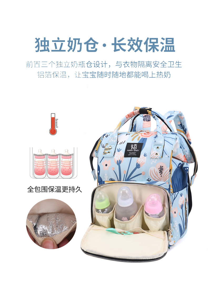 新款大容量洋气便携遛娃母婴背包外出百搭妈咪包休闲百搭详情8