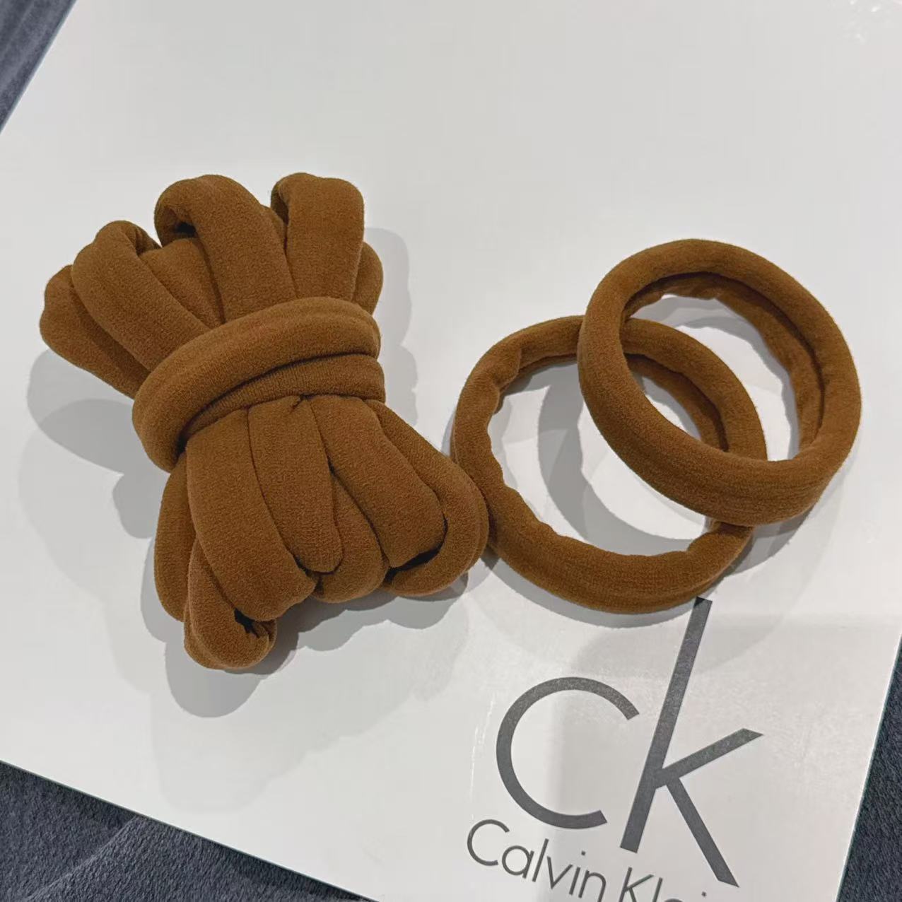 莫兰迪色新款加大号毛巾圈发圈时尚简约高弹力舒适发饰详情6