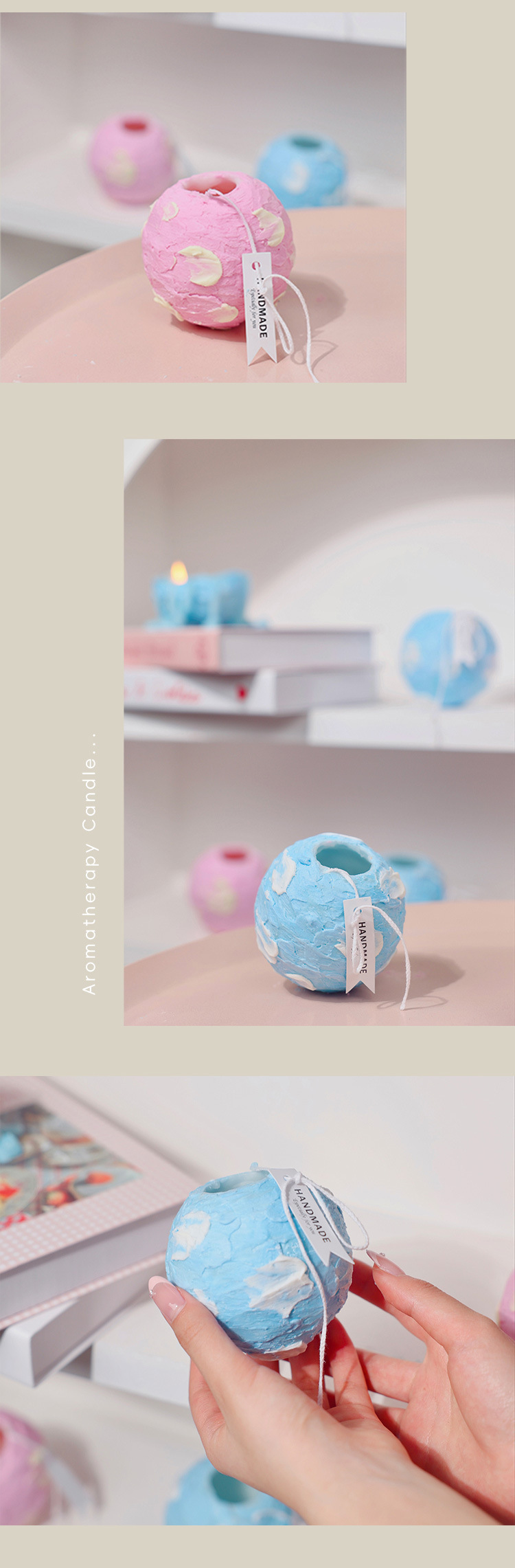 跨境香薰蜡烛爆款旋转球蜡烛造型创意香薰蜡烛拍摄影道具家居摆件详情9