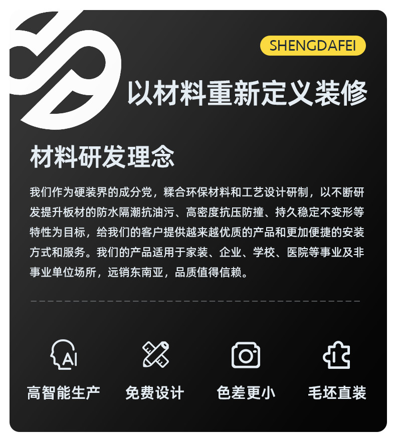 石塑墙板蜂窝孔结构装饰材料WPC格栅木塑地板 详情4