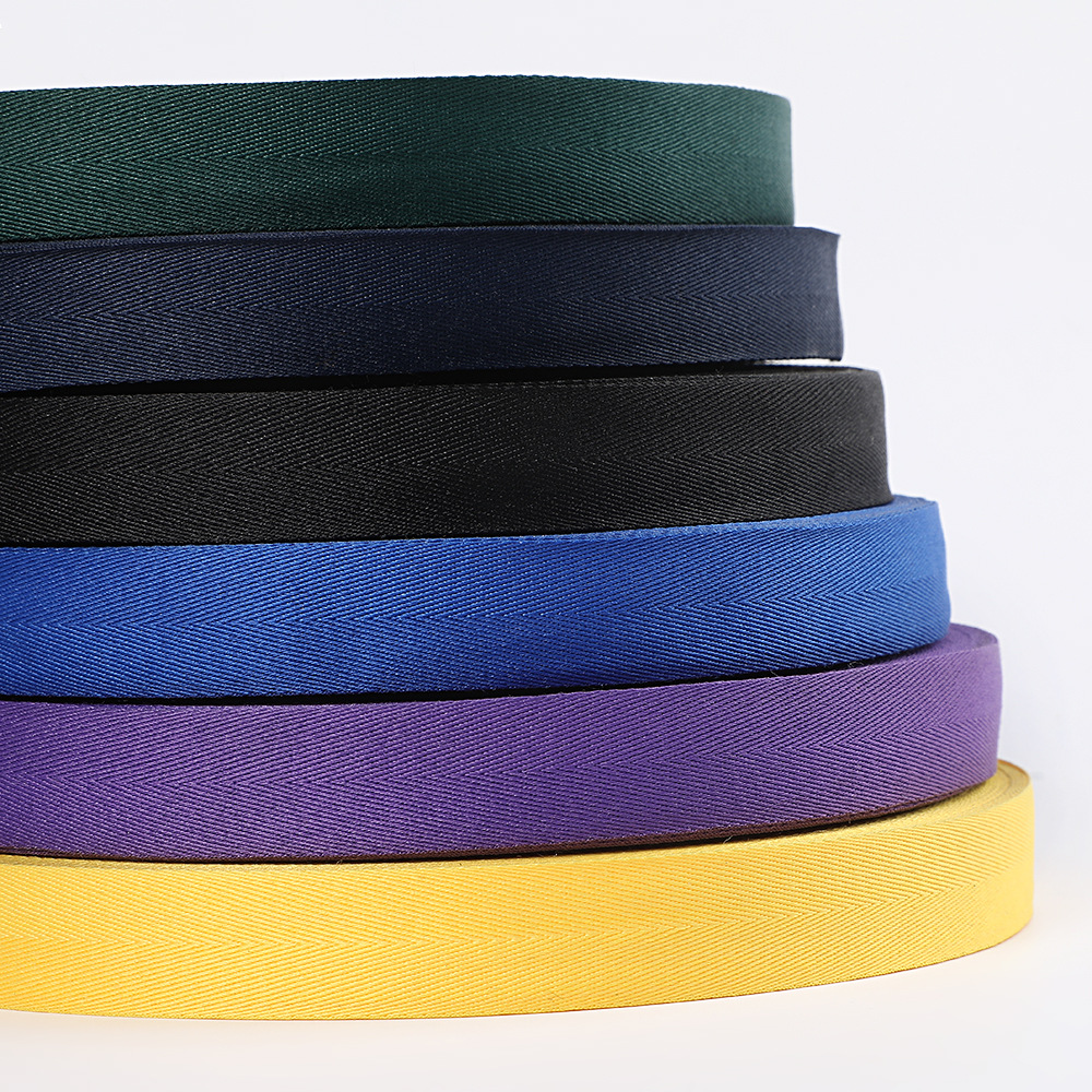 涤纶人字纹织带批发家纺箱包辅料包边带2cm滚边条黑色包边条批发详情2