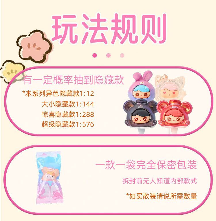 仿真棒棒糖MOMO糖果盲盒创意可爱公仔女孩礼物潮玩桌面萌粒摆件详情12