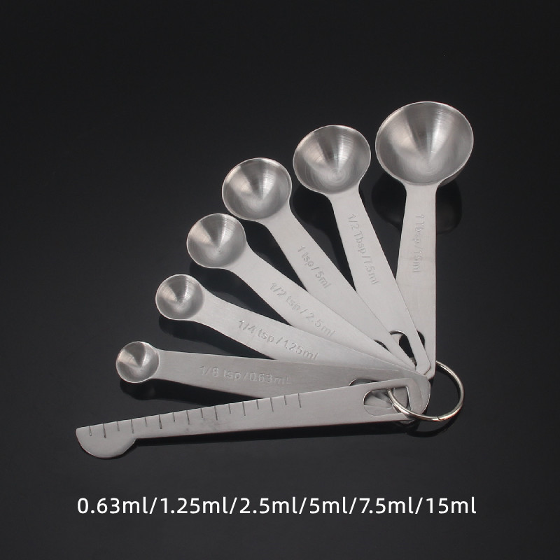 A set of 4 stainless steel measuring cups with scales, dessert coffee milk powder measuring spoons, baking utensils, 60ml-235ml pic 1