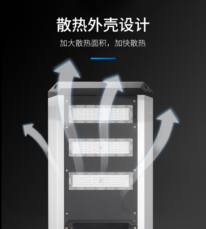Foreign trade outdoor integrated solar street lamps, new rural road courtyard road lighting, outdoor courtyard lamp manufacturer pic 8
