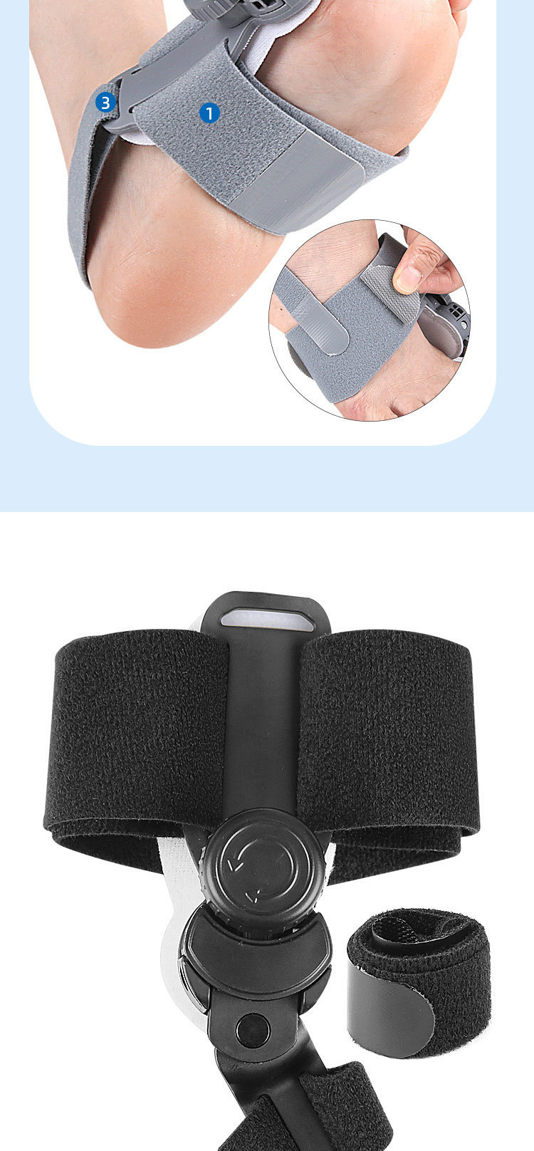Big toe valgus orthosis, big toe bone separator, day and night adjustable rotating buckle, big toe bone hallux valgus device pic 6