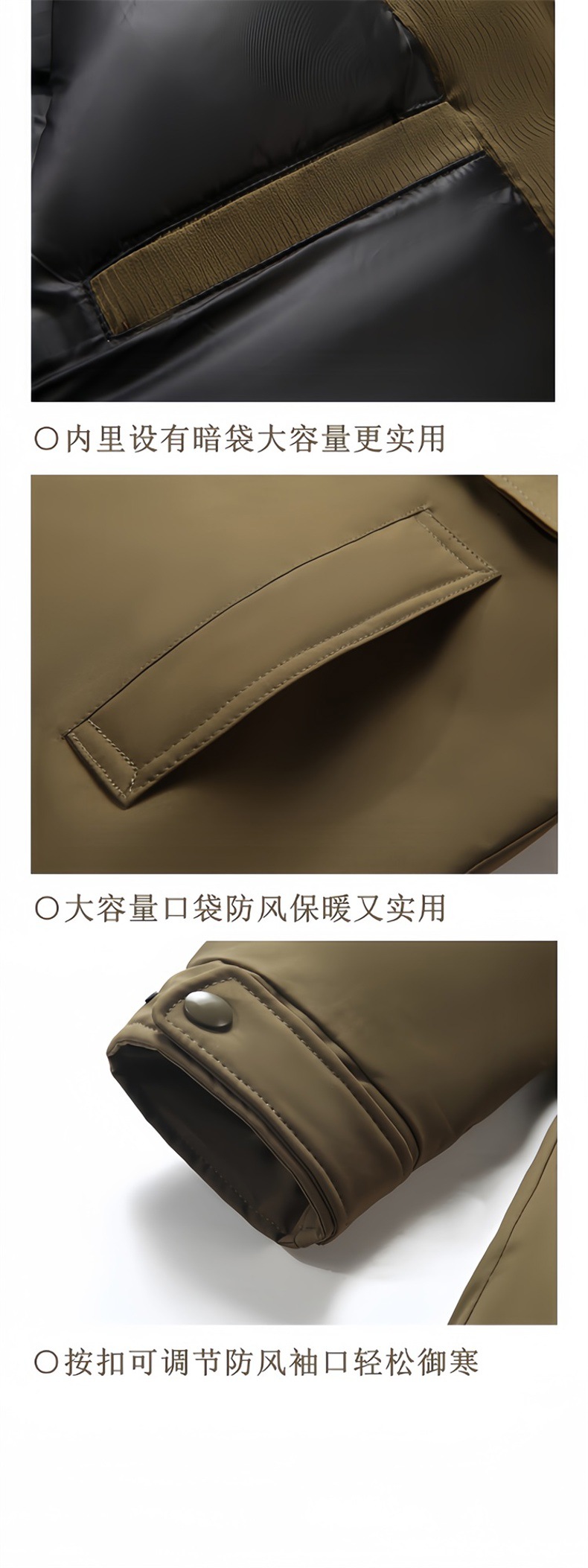 Winter long knee-length couple down jackets for men are bestsellers. Two fashionable cross-border cold-proof and warm windbreakers for men pic 24