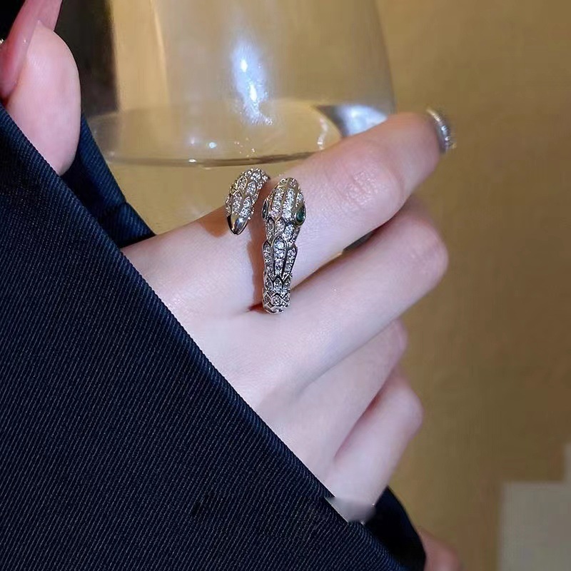 戒指女小众设计高级感蛇形戒子时尚个性轻奢复古尾戒食指戒指环夏详情4