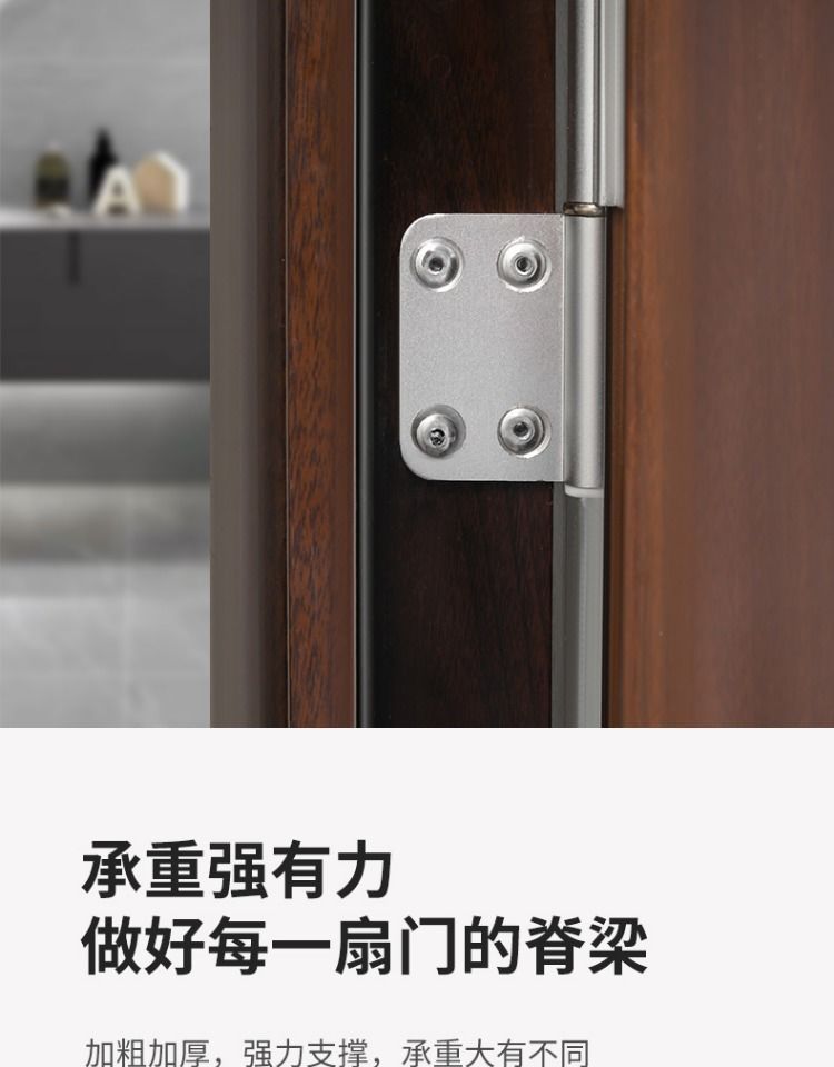 Toilet and bathroom door hinges, aluminum alloy doors, stainless steel bathroom door hinges, folding hinges, hinge accessories, loose-leaf hinges pic 6