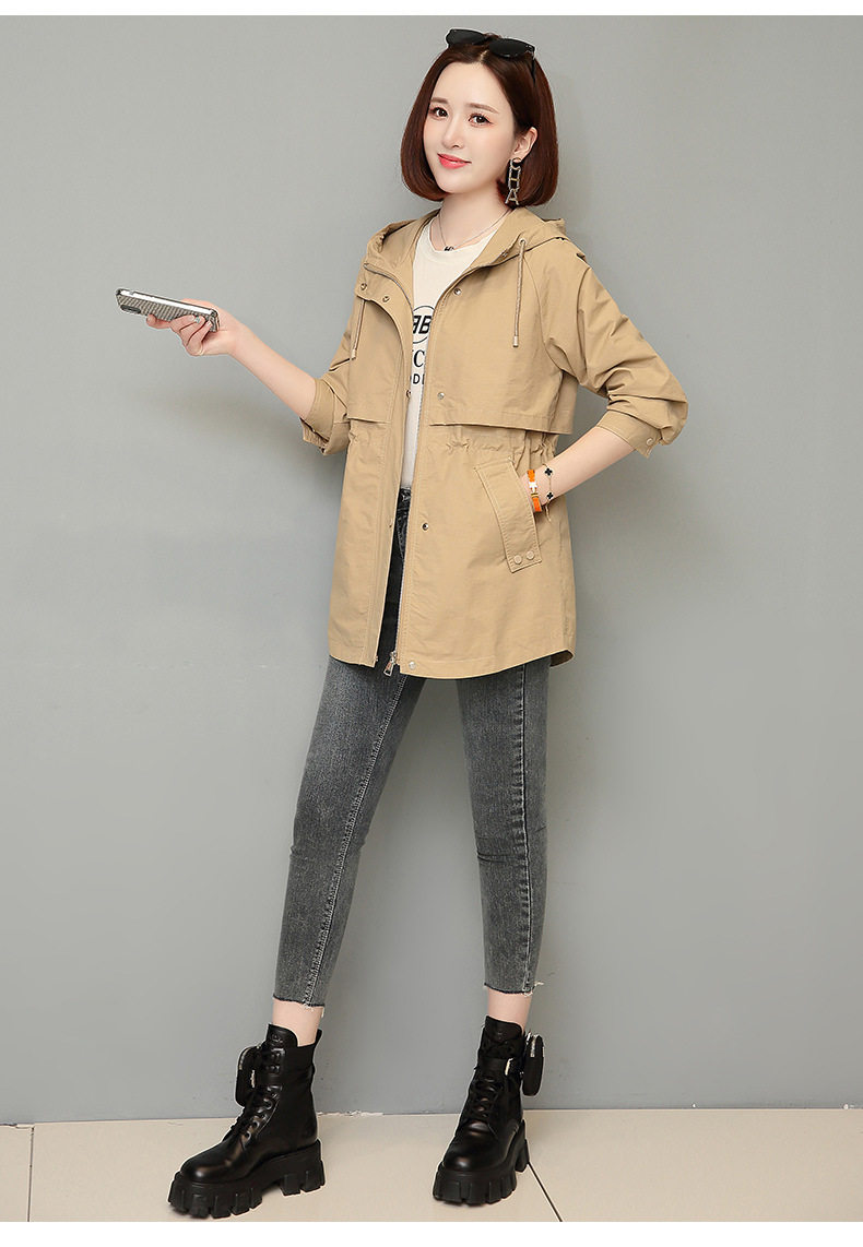 小香风中长款风衣女士2024春秋新款宽松休闲洋气百搭工装外套大码详情18