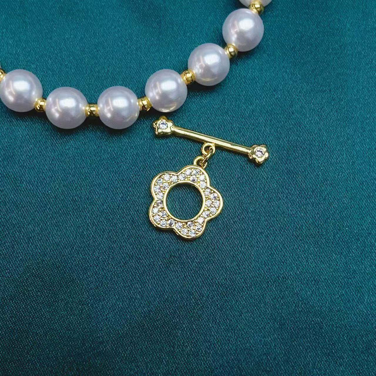 18K copper flower color retention inlaid zircon OT clasp connection clasp tail clasp necklace bracelet diy handmade jewelry pic 5