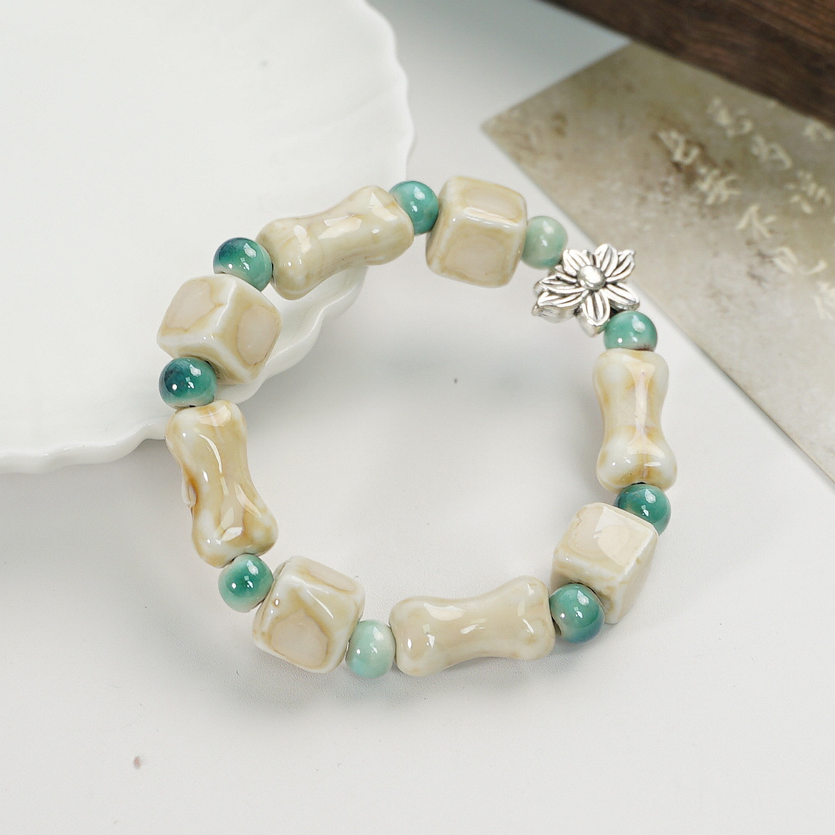 The popular Jingdezhen ceramic handcrafted beaded bracelet of the same style on Xiaohongshu is versatile and does not fade. Wholesale of bracelet accessories pic 8