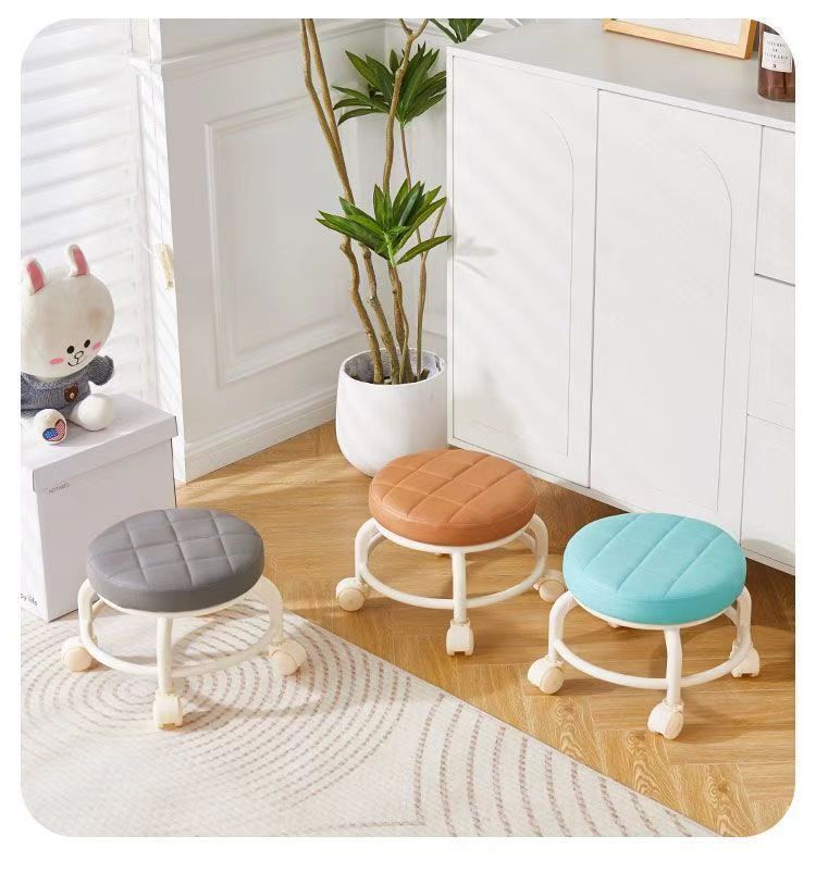Wheeled small stools, grouting roller skates, low stools for children to learn to walk, rotating chairs, mobile small stools, universal wheel stools pic 13