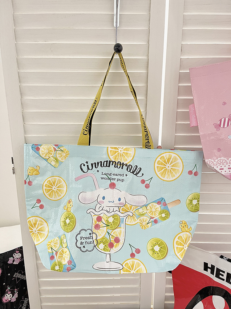 三丽鸥正版授权编制袋凯蒂猫可爱库洛米折叠便携购物袋手提单肩包详情14