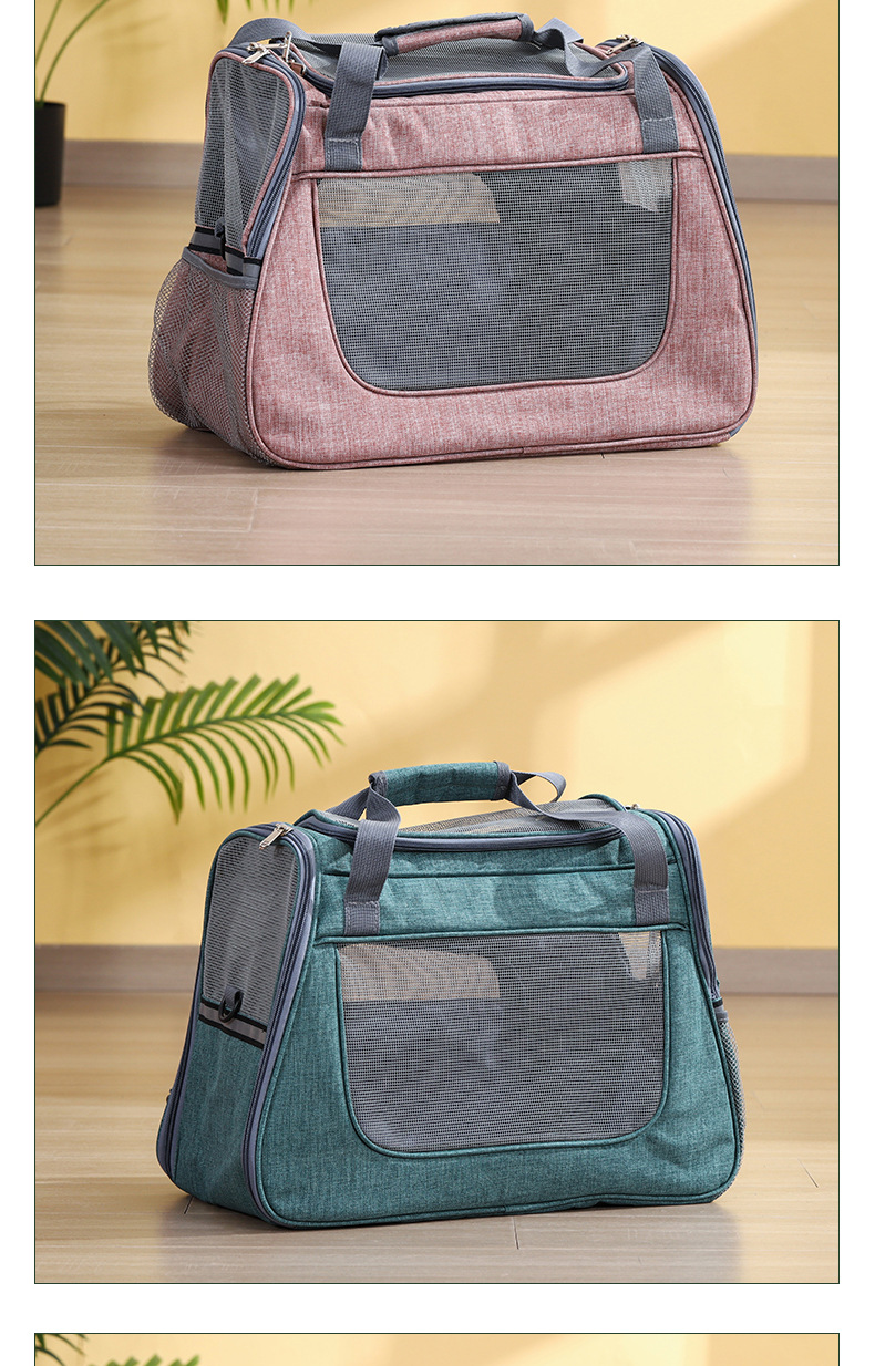 Rongka Pet Cross-border Fashion Transparent Cat Bag, portable pet shoulder bag for going out, breathable pet single-shoulder bag, cat and dog hand-held pet bag pic 12