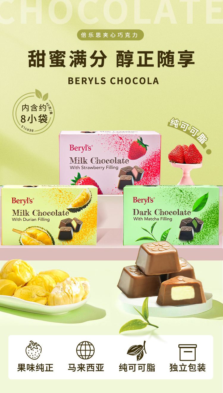 Beneleth marca durión fresa sabor matcha chocolate con leche 40g jabón forma snacks grupo compra al por mayor sabores especiales postres recién horneados pic 2