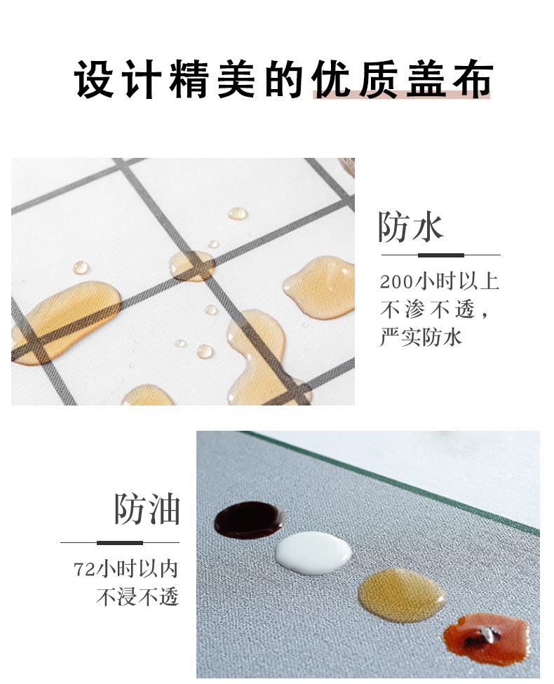 滚筒洗衣机防尘盖布防水防油免洗pvc全自动洗衣机套罩通用防晒布详情7