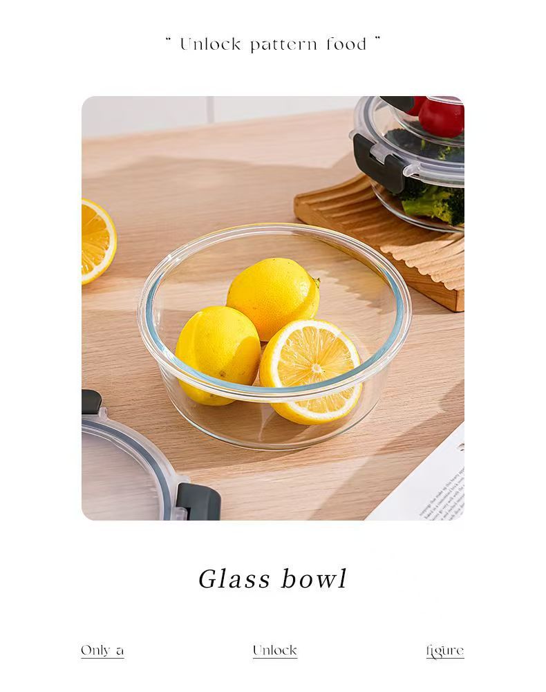 跨境保鲜碗加热透明保鲜盒盒食品级长方形高硼硅玻璃饭盒亚马逊详情8