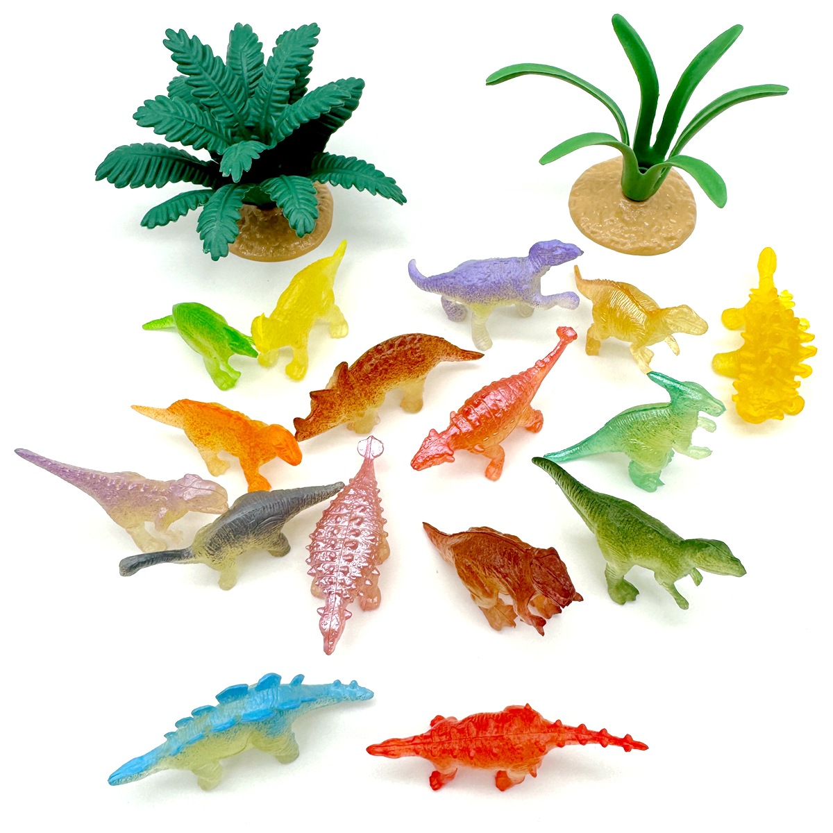 跨境软胶夜光小恐龙玩具考古荧光仿真迷你恐龙模型发光霸王龙礼品详情6