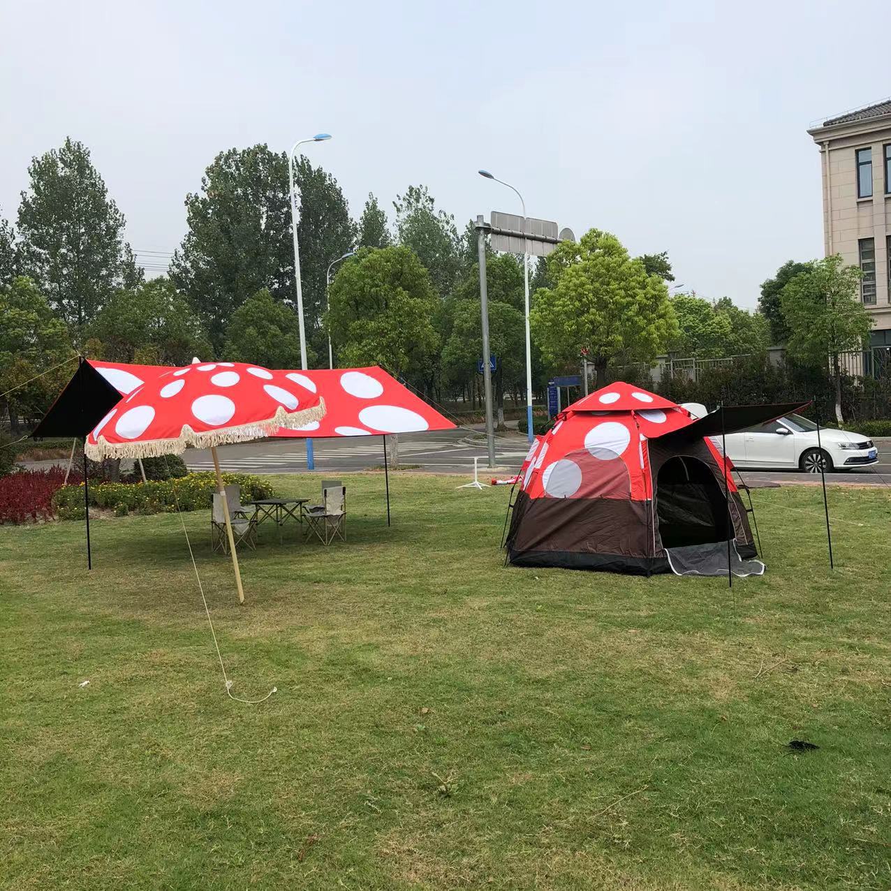 Outdoor mushroom house, hexagonal tent, canopy, sun umbrella, camping, portable folding quick-opening rainproof automatic tent pic 7