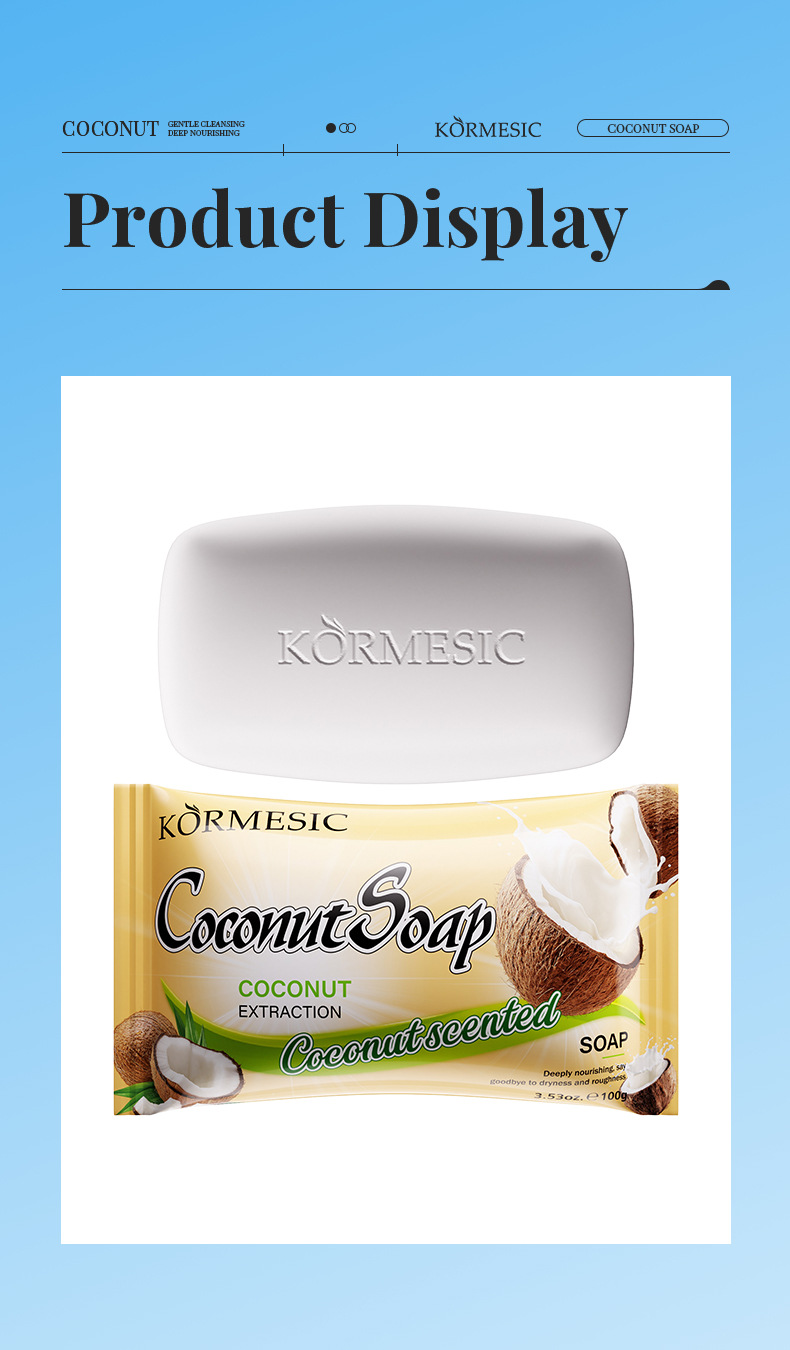 KORMESIC Handmade soap, a cross-border all-English handmade soap for cleansing the skin and controlling oil, is a bestseller pic 10