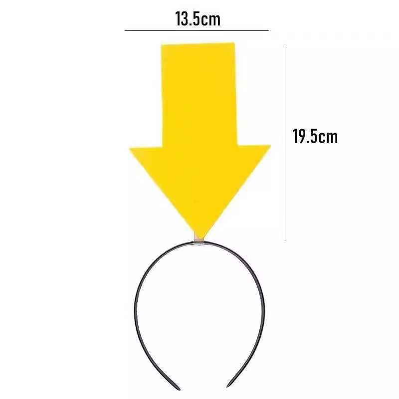 Cute, creative, funny, anti-get lost arrow-shaped headband, eye-catching question mark, exclamation, horn headband, hairpin, concert headwear pic 1