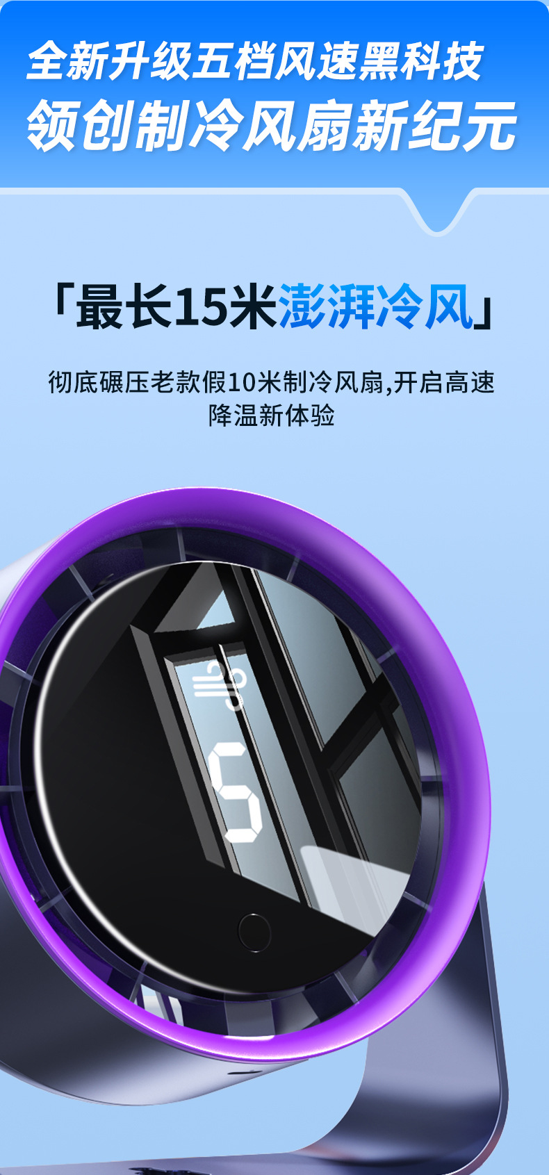 2025新款跨境迷你电风扇桌面宿舍USB风扇挂壁家用宿舍循环扇批发详情24