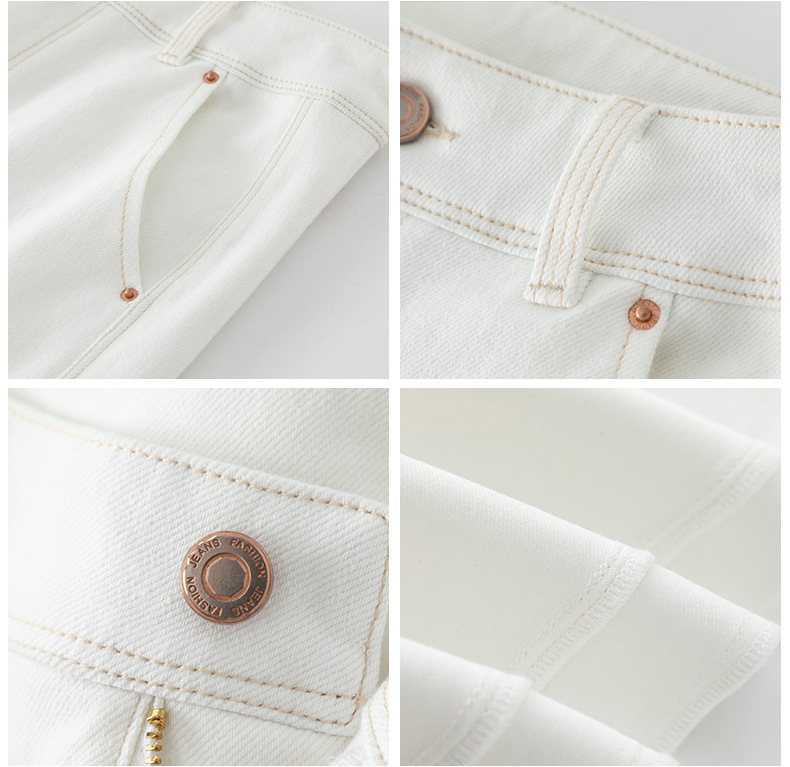 花千瓣高腰微喇牛仔裤女2025秋季新款四面弹宽松显瘦筒喇长裤8197详情14