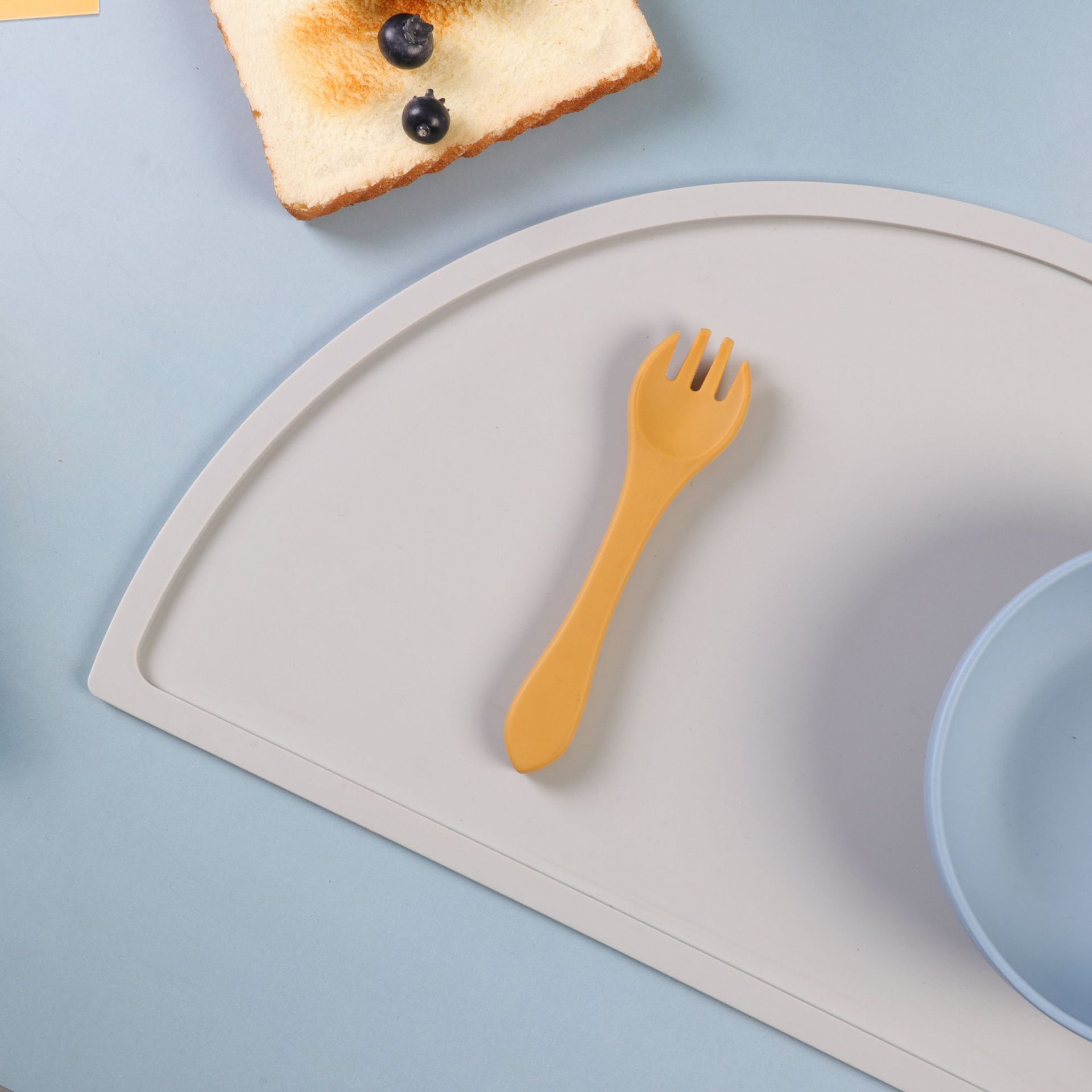 跨境硅胶餐垫半圆加厚隔热防烫防滑 硅胶杯垫易清洗耐高温批发 餐桌防滑垫子家用餐具垫详情16