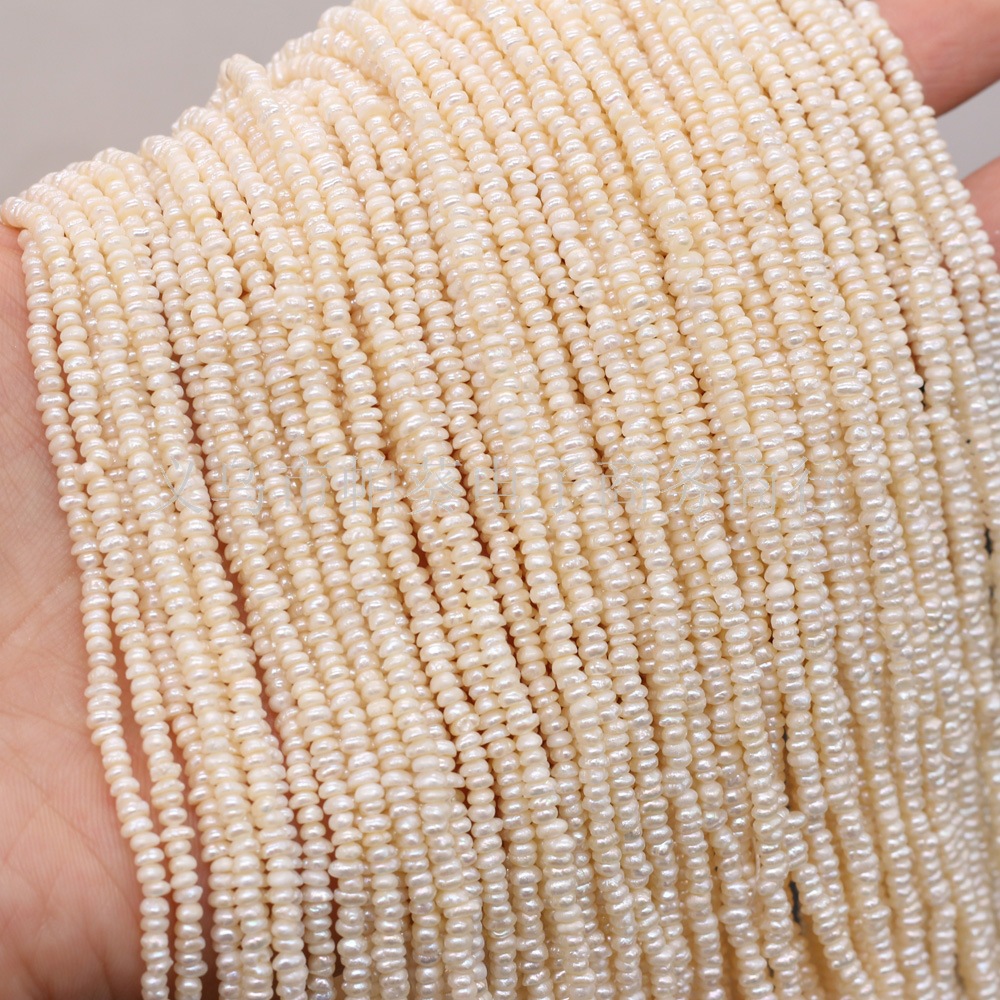 Exquisite natural freshwater pearl flat beads DIY jewelry accessories, handcrafted jewelry necklaces, semi-finished product production and wholesale pic 19