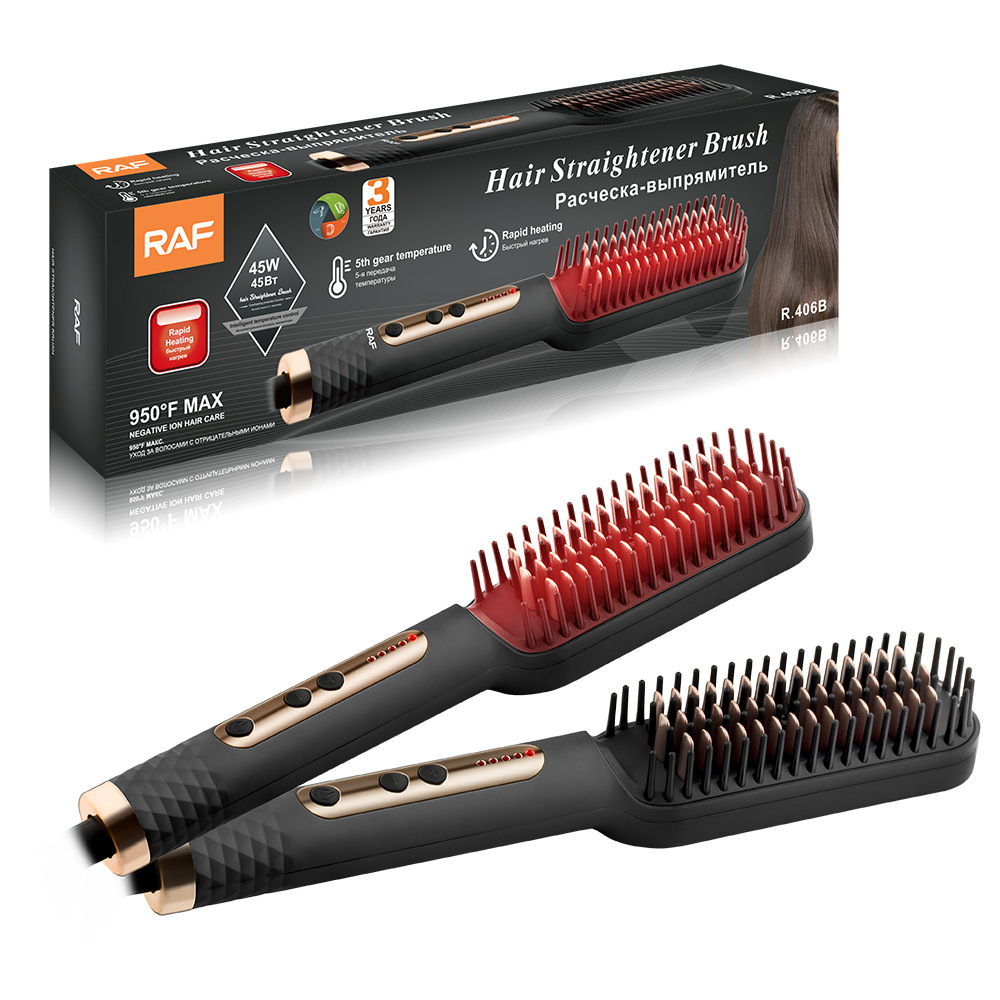 RAF European standard cross-border straightening comb, no damage to hair, dual-purpose for straightening and curling, electric curling iron, straightening device, home use pic 10