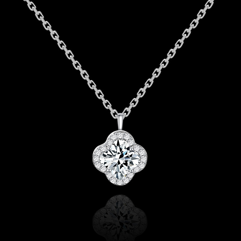 S925 All-silver Swan Kiss Heart Necklace for Women, 26 new style gourd pendant love bouquet necklace pic 27
