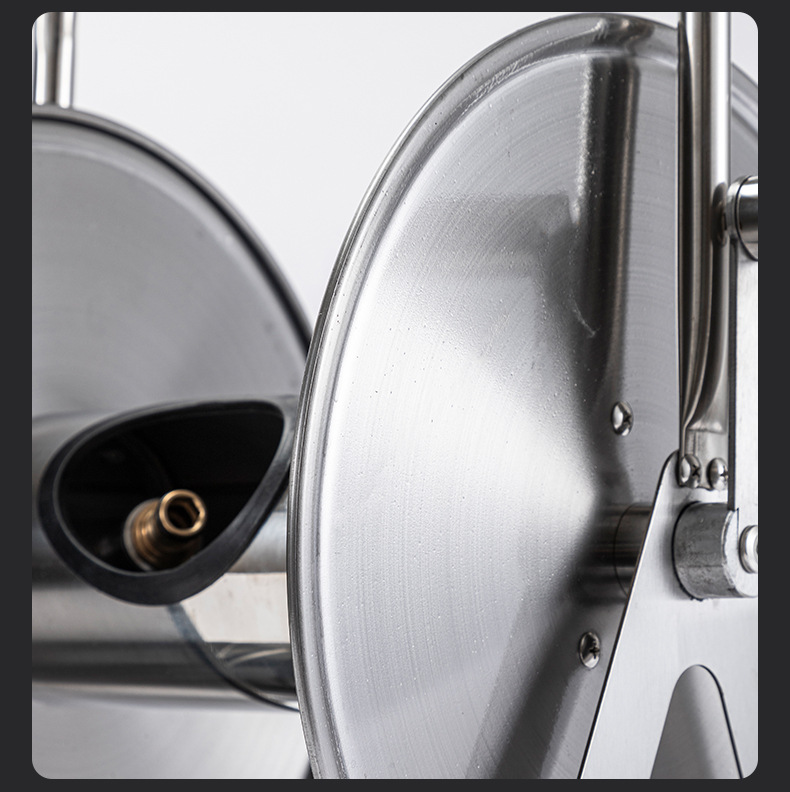 不锈钢浇花洗车水管收纳架挂式自动卷管器手提农家用水管绕管车架详情5