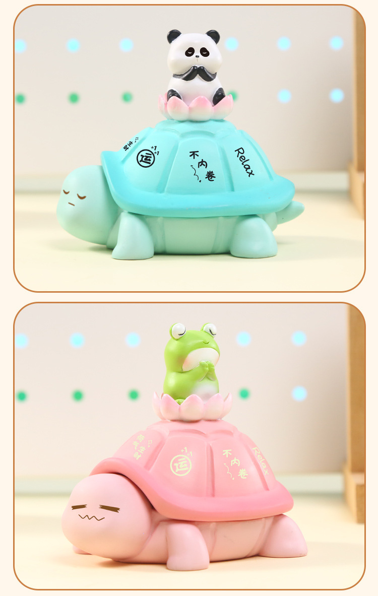 网红乌龟萌宠龟小仙纳福收纳摆件桌面装饰品小物件收纳盒一件代发详情13