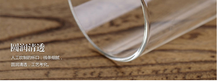 Wholesale high borosilicate glass simple cups, tea cups, transparent creative milk cups, straight cups, tea brewing cups, candlesticks pic 10