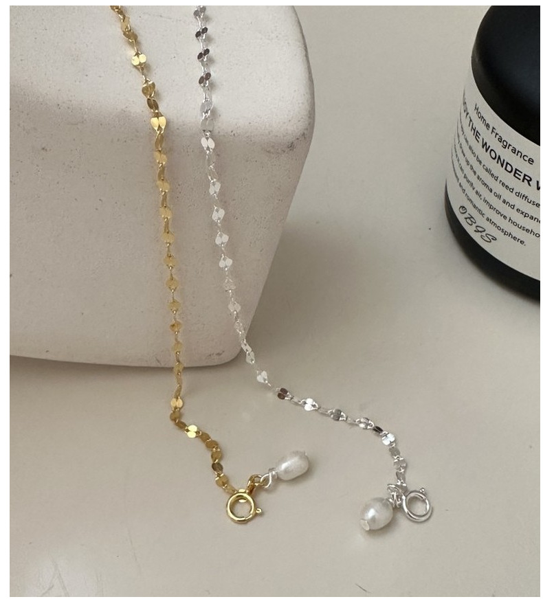 S925 sterling silver Korean version, a niche design sense, glittering pearl bracelet, a simple and retro Korean style jewelry accessory pic 4
