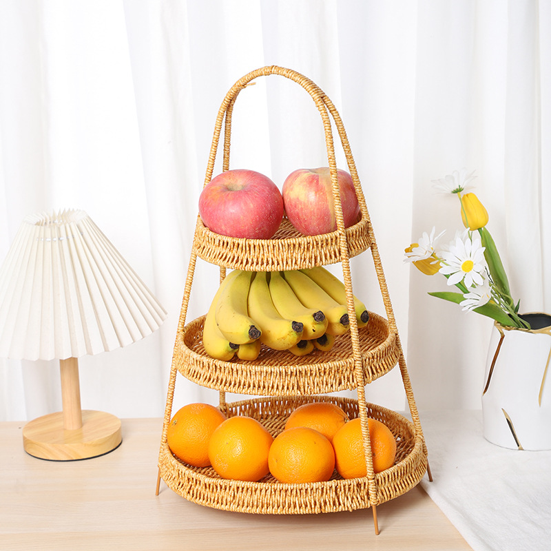 Multi-functional plastic fruit plates, fruit baskets, snack plates, draining dried fruit boxes, solid wood dried fruit boxes, and household fruit plates are available in multiple colors pic 4