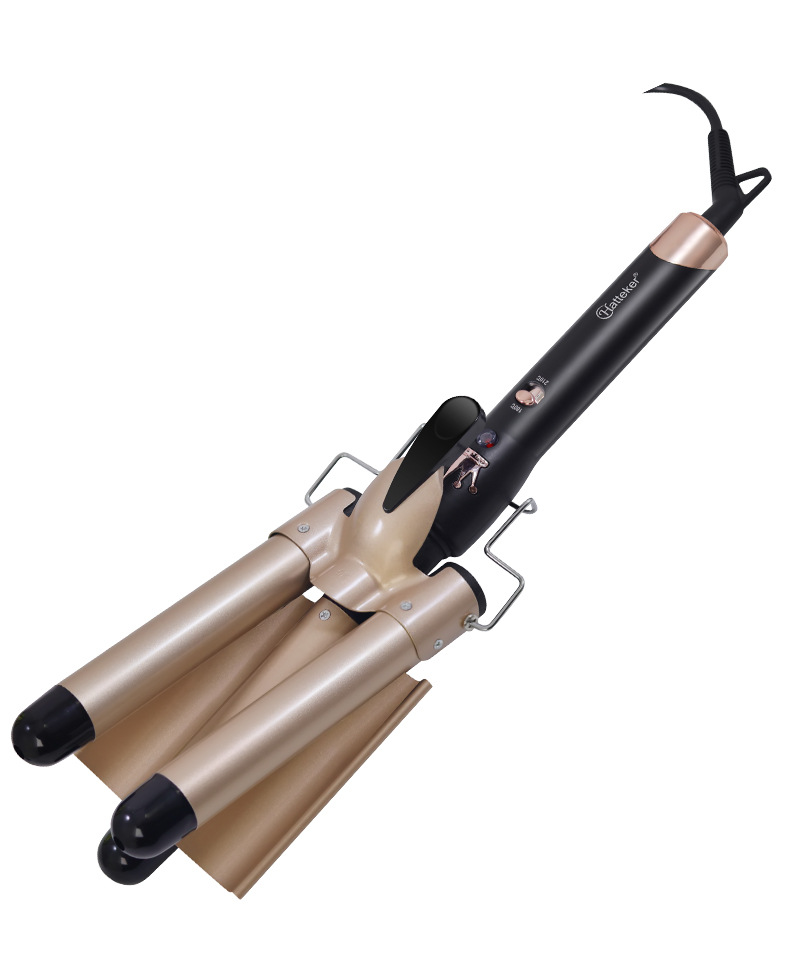 HATTEKER electric curling irons, egg curling irons, 25MM three-tube hair curlers, instant noodle heads, water ripple small hair curlers, large hair curling irons pic 12