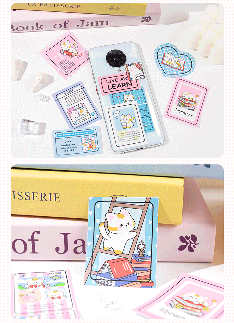 鑫奇新25张幸福具象化贴纸包浪漫生活温柔手账本水杯装饰小贴画详情8