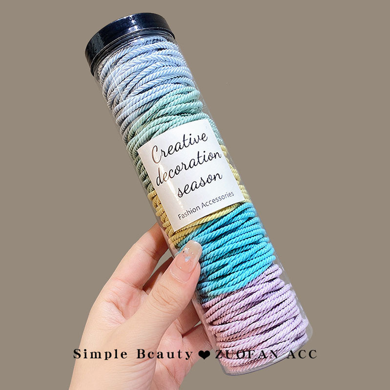 基础款无缝接发圈100根螺纹防滑高马尾发绳不伤发皮筋饰品配件详情13