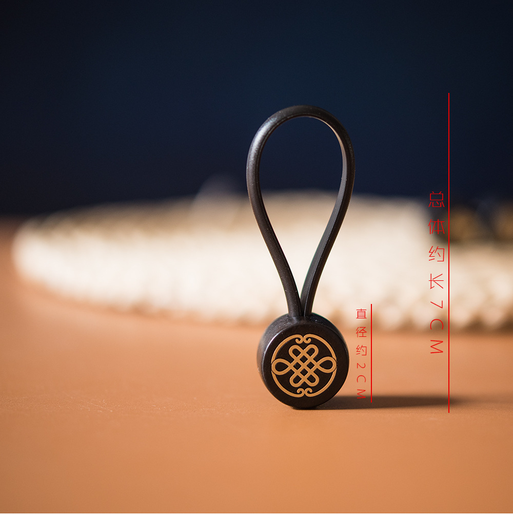 黑檀木创意钥匙扣嵌铜片祥云金丝燕中国结时尚饰品礼品YSK071详情6