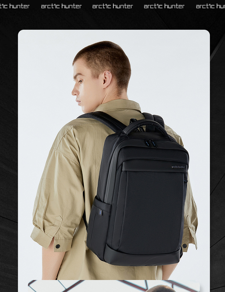 Mochila de negocios de viaje de cazador ártico para hombres bolsa de computadora portátil premium sense mochila de viaje de gran capacidad pic 18