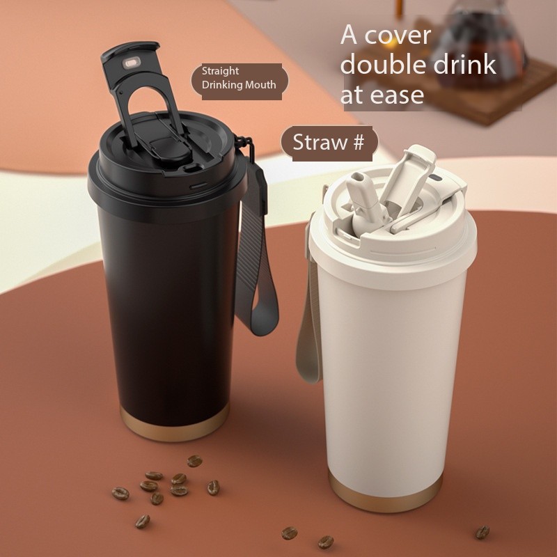The new Lily of the Bell high appearance level insulated cup, seamless inner liner, double-drinking coffee cup, 316 stainless steel ceramic inner liner, water cup pic 14