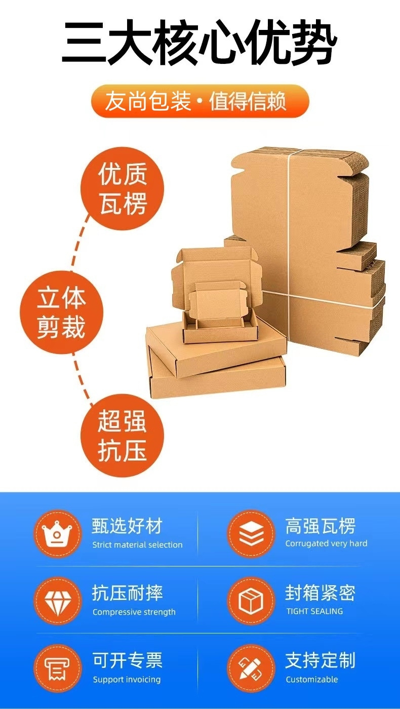 内径宽32cm 电子零件长33-47cm飞机盒服装盒眼镜包装盒厂家直包邮详情5