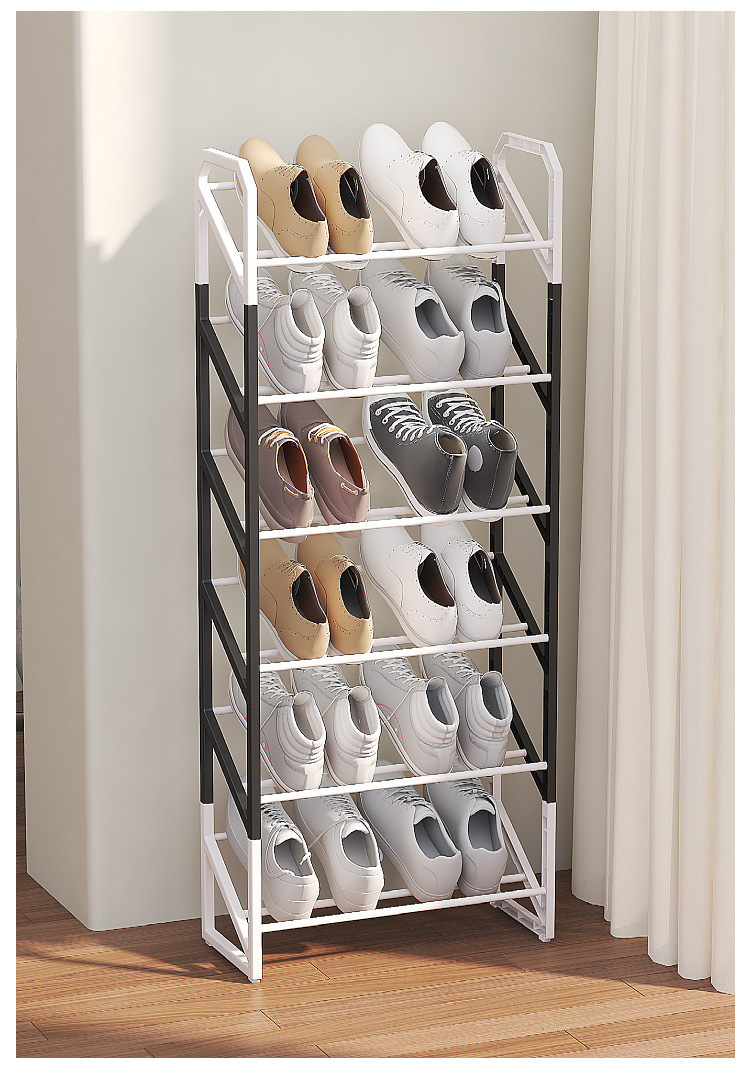 Cross-border multi-functional two-color shoe rack, household economical shoe cabinet at the door, shoe rack for dormitories and rental houses pic 10