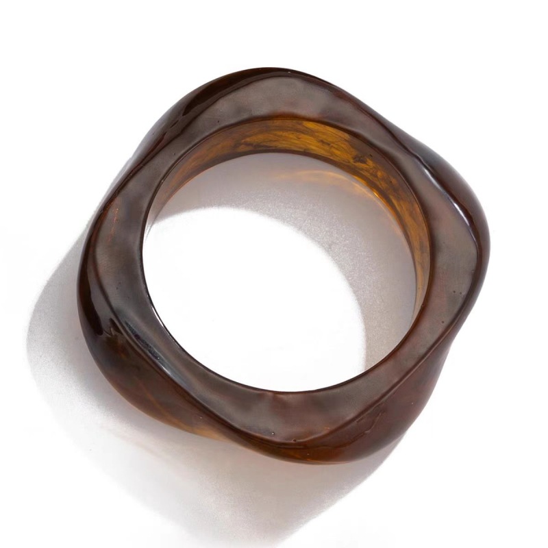 Acetic acid niche irregular acrylic wide-edge bracelet, a retro and high-end vintage bracelet with a unique design for women pic 22
