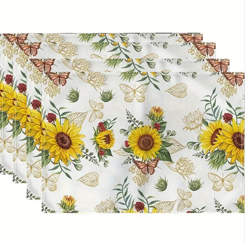 国潮跨境印花餐桌垫家居独立日餐巾装饰节日餐盘垫隔热垫杯垫详情4