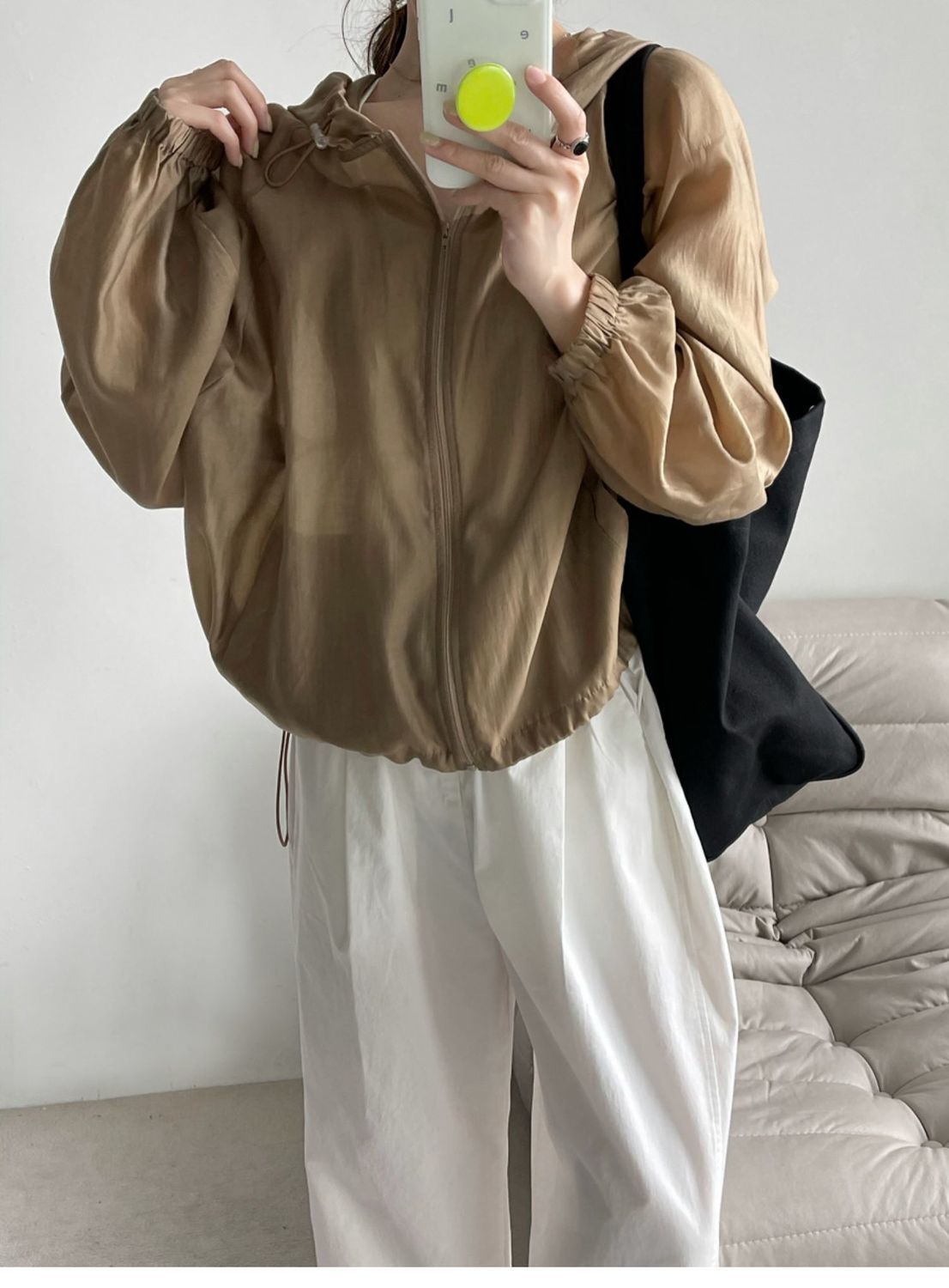 天丝连帽防晒衣女夏季薄款户外透气百搭防晒服oversize蝙蝠袖上衣详情23